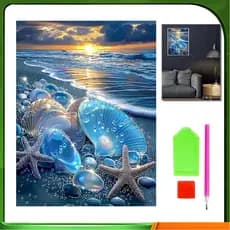 40*30 Jinhui Beach Diamond Painting Conjunto completo de Material de ferramenta de diamante de ponto