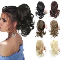 Estilo Americano Doce Menina Rabo De Cavalo Alto Trança E Picante Grab Clip Moda Grampo De Cabelo Peruca