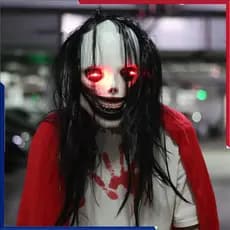 Máscara De Fantasma De Careta Para áreas Externas Com Cabelo Longo, Pele De Látex De Zumbi Assustador, Máscara