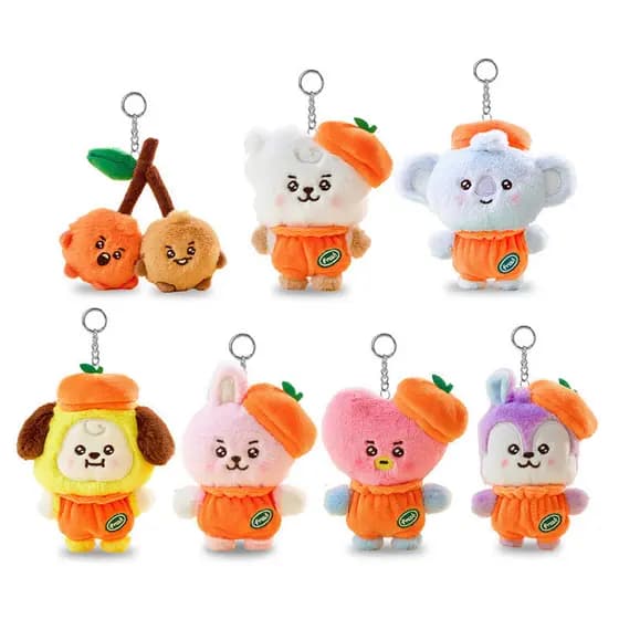 Novo Kpop Ídolo TATA COOKY CHIMMY Série Laranja Chaveiros De Pelúcia Bangtan Meninos Bonito Dos Desenhos Animados Boneca