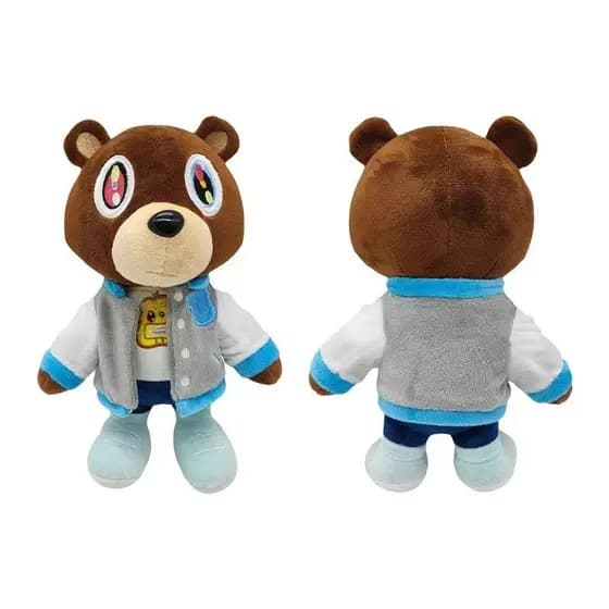 30cm Kawaii Kanye Dropout Urso De Pelúcia Brinquedos West Graduação Macio Recheado Decoração Do Quarto Casa Presente Ani