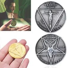 Crachá Lúcifer De Moeda De Metal Cosplay Comemorativa