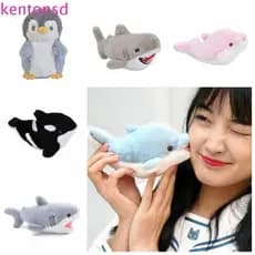 KENTONSD Tubarão Golfinho Pelúcia , Animais Do Oceano Imprensa Som Pinguim Boneca , Kawaii Dos Desenhos Animados Bonito