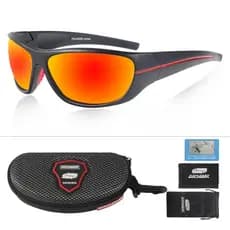 QUESHARK Homens Mulheres HD Óculos De Sol Esportivos Polarizados UV400 Anti-Reflexo TR90 Armação Leves Unissex Para Pesc