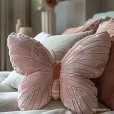 Almofada Borboleta, Cobertor Macio e Elegante, Brinquedo Rosa para Meninas, Presentes de Natal, Almofada