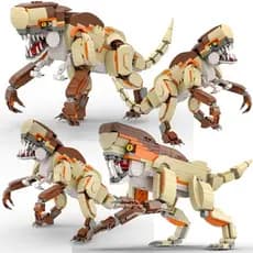 MOC Jurassic Park World Indominus Rex Dinossauro Blocos de Construção Criativos Triceratops Tyrannosaurus