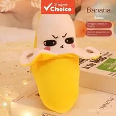 Brinquedo de Pelúcia em Forma de Banana com Música e Sensor de Movimento, Animal de Pelúcia Macio para Recém-Nascidos, P