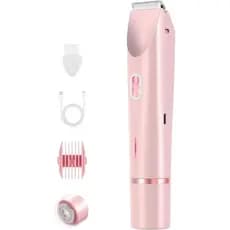 Compre o Lunia Shaver, um barbeador feminino de dupla cabeça, à prova d'água IPX7, para uso úmido e seco, removedor de p