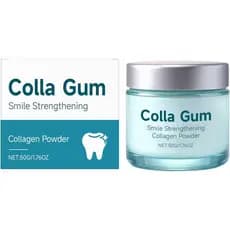 Pó de Colágeno Colla Gum para Dentes, Pó de Cuidado Oral Fortificante com Colágeno e Hidroxiapatita, Pó para Proteção da