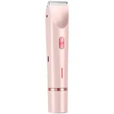 Tanvera GlowTrim - Aparador de Pelos 2 em 1 para Biquíni e Corpo (Rosa)