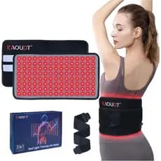 Cinto Portátil de Terapia com Luz Vermelha 2026 para o Corpo, 120 LEDs 16" x 8.6" - TPU de Grau Médio, Almofada de Luz V