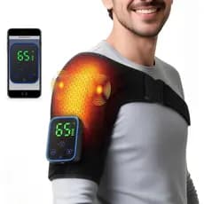Massageador de Ombros com Três Modos, 7 Níveis de Temperatura e 3 Intensidades de Vibração, Controle por APP e Toque, Ba