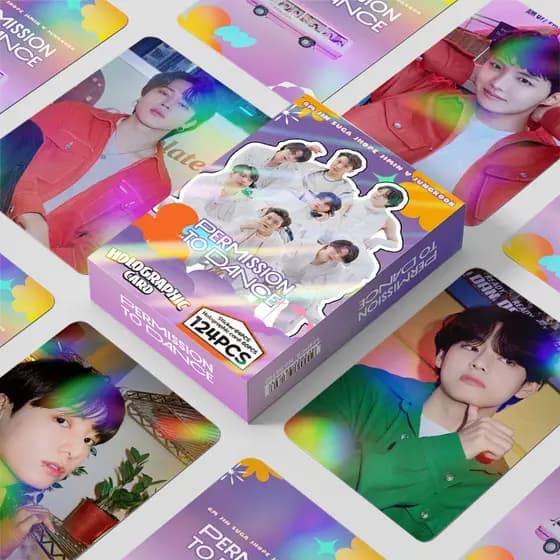 124 Unidades/Conjunto Kpop Idol BTS Permissão Para Dançar No Estágio Cartões Postais lomo A laser Fãs