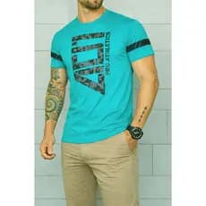Camiseta  masculino manga curta Estampa Algodão 4c11