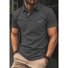 camiseta gola polo manga curta casual lisa básico BOOZ