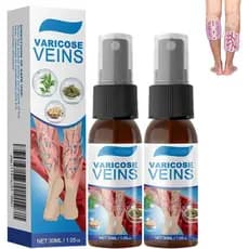 2PCS Timilk VeinGuard Spray Herbal - Melhora a Circulação, Spray Profissional para Varizes nas Pernas, Ingredientes Natu