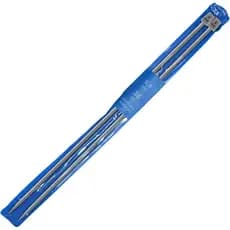 Conjunto de 2 peças de agulhas de tricô de ponta única com 35 cm de comprimento, agulhas de tricô clássicas de alumínio,