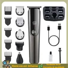 5 em 1Cortador de Cabelo Elétrico Multifuncional  - Ferramenta Portátil para Barba Doméstica com Display Digital