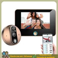Video Porteiro 3 em 1 1080P com Câmera 155°, Campainha com Tela 4.3" e Sensor de Movimento 5m, Bateria 4600mAh,WiFi 2.4G