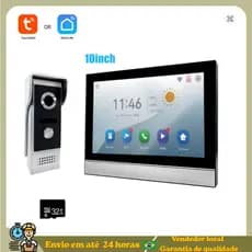 Tuya 1080p 7 polegada tela de toque colorida wi fi campainha inteligente app intercom kit com detecção móvel 128g arm