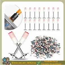 Kit 100 /200Nails Pins for Gun Conical Washer Pin 27mm Pins for Fixing Gun Pin Washer For Wood, Steel, Concrete