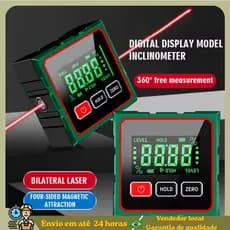 Um Conjunto De Localizador De Ângulo Digital ANENG RN03 , Inclinômetro A Laser , Régua De Nível Transferidor USB Recarre