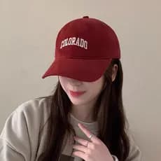 Boné de beisebol feminino, estilo primavera e outono, elegante, adequado para circunferências de cabeça grandes, cor vin