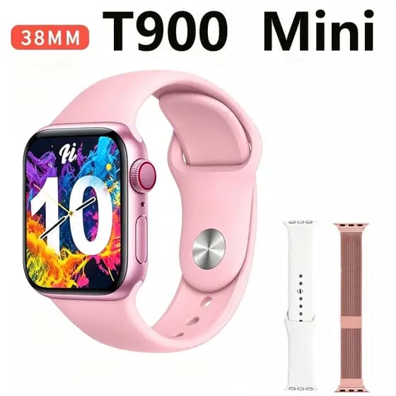 2026 T900 Mini 38mm Smartwatch Chamadas Bluetooth Calculadora Unissex Para Android e iOS