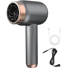 Secador de Cabelo Sem Fio para Mulheres, Secador Recarregável com Carregamento USB, Secador de Cabelo Sem Fio com Vento