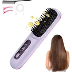 2026 New Brush Pro, Brush Pro, Escovas Alisadoras Portáteis para Viagem, com Display de Temperatura em L, Alisador de Ca