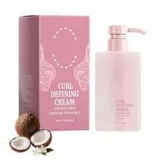 Creme Definidor de Cachos, Creme para Cabelos Cacheados Anti-Frizz, Hidratante e Suavizante para Cabelos Cacheados e Ond