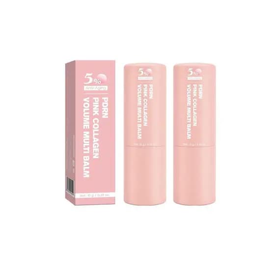 Novo Irven PDRN Pink Collagen Volume Multi Balm Stick, 2 unidades de bálsamo multiuso hidratante, bálsamo anti-idade e h