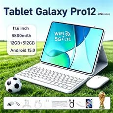 Tablet Galaxy Pro12  | 12GB RAM 512GB | Tela HD 11.6" | Android 15 | 5G |  Teclado e Mouse Grátis