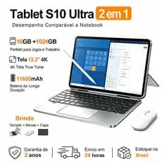 Tablet 2 em 1 Mate S10 Ultra Windows Android | 16GB+1TB | Tela 13.2" 120Hz | 5G Dual Chip | Bateria 11600mAh
