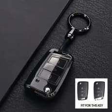 Capa de chave de carro em TPU adequada para VW Golf 7 MK7 Tiguan MK2 Atlas Toran L, adequada para SEAT Ateca Leon FR 2 0
