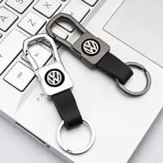 Acessórios de couro para carros, presentes de metal, chaveiros portáteis com logotipo adequados para Volkswagen Golf, Ti