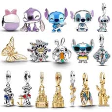 Novo pingente de prata esterlina 925, adequado para pulseiras, chaveiros e outras joias DIY. Pulseira 925 produzida pela