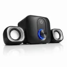 Caixa De Som PC Notebook HP DHS-2111S Som Limpo E Grave Com P2 USB Subwoofer