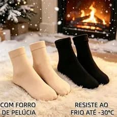 1/3/6 Pares Meias Térmicas Peluciadas Inverno Grossa Forrada Feminina Masculina Quentes