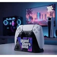 Suporte Controle PS5 GTA VI Edição Especial - Base Premium Exclusiva Para Setup Gamer (GTA 6)