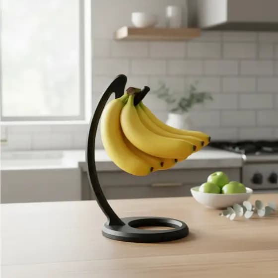Suporte para Bananas de Mesa Organizador de Frutas Design Moderno Decoração de Cozinha Premium