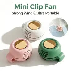 Ventilador Elétrico Portátil Silencioso Mini Sem Hélices Q0XW, Ventilador Clip-On com 3 Velocidades e Rotação, Mãos Ljw%