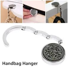 KKU Home 1 Peça Gancho de Mesa Durável com Flores Vintage para Bolsa, Acessório de Viagem Portátil, Suporte Dobrável par