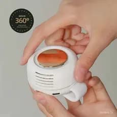 6ANZ 360 °   Ventilador de Cintura Recarregável USB com Clipe, Rotativo, com Múltiplas Velocidades Ajustáveis, Motor Se%