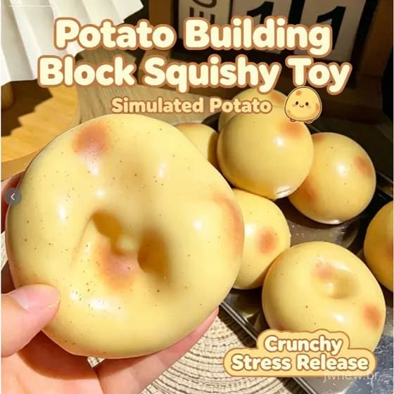 Bola Moldável em Forma de Batata, Brinquedo Squishy DIY, Sensível ao Som e à Pressão, Brinquedo Sensorial Criativo, Pres