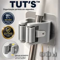Kit 3 Suportes Para Vassoura Rodo Mop Organizador De Parede Adesivo Sem Furar Alta Fixação Lavanderia Banheiro Cozinha