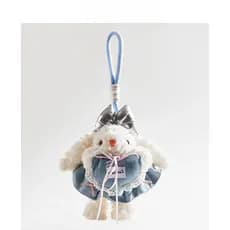 [Estoque pronto] Chaveiro de brinquedo de pelúcia de coelho com orelhas caídas Pingente Bonnie Rabbit Casal Mochila Ping