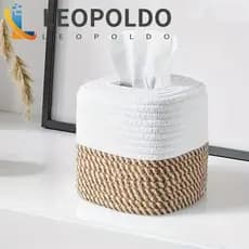 Caixa De Tecido LEOPOLDO , Minimalista Quadrada Rústica , Decorativa De Armazenamento De Guardanapo À Mão