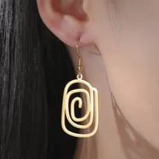 Brincos Femininos com Pingente Geométrico, Brincos de Aço Inoxidável 304 para Mulheres, Moda Ins, Joias