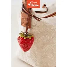 Enfeite de Morango Pendurado, chaveiro de morango, coisas fofas, Estilo Casual para Decoração de Bolsa e Carro, Estampa